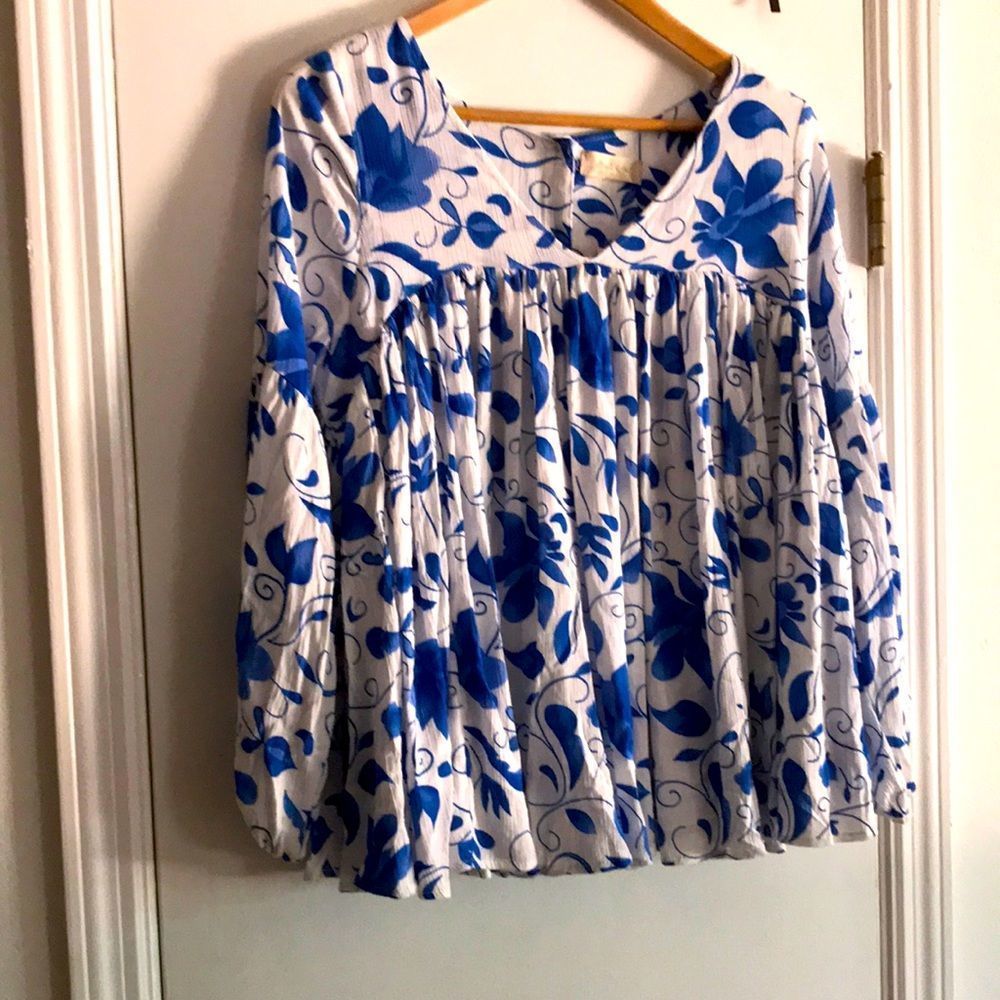 altard’d state Blue and White Blouse-Size XS-NWT
